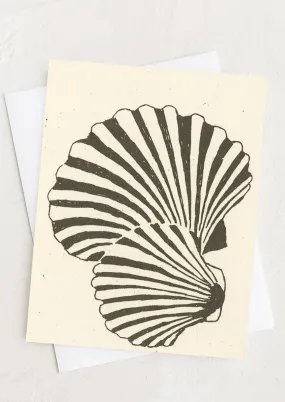 Blank Card Striped Shells