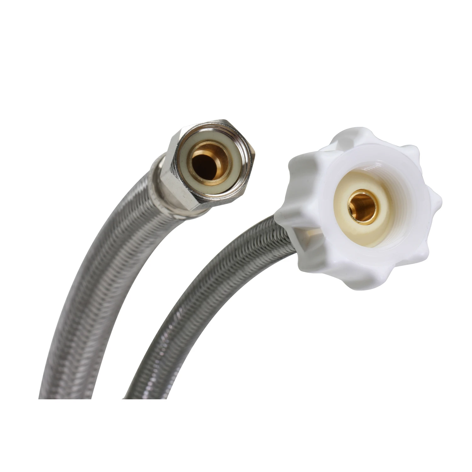 12 In. Braided Stainless Steel Toilet Connector, 3/8 In. Comp X 7/8 In. Ballcock