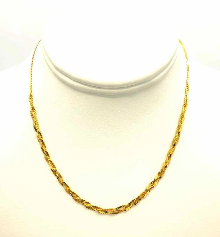 14K Gold Woven Necklace