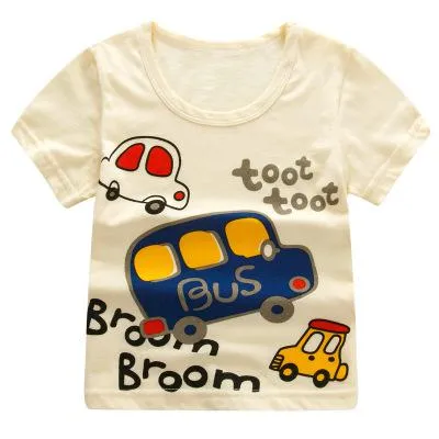 Summer Short Sleeve Cartoon Print T-shirt