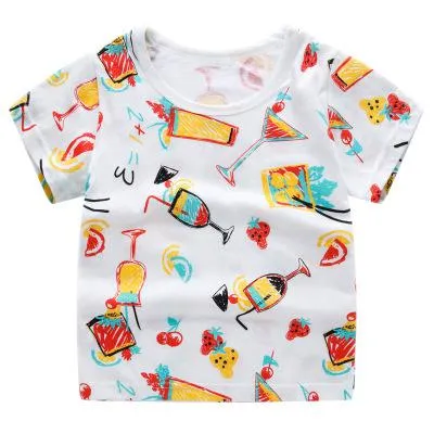 Summer Short Sleeve Cartoon Print T-shirt