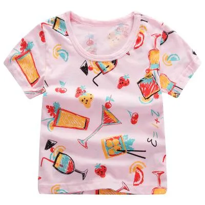 Summer Short Sleeve Cartoon Print T-shirt