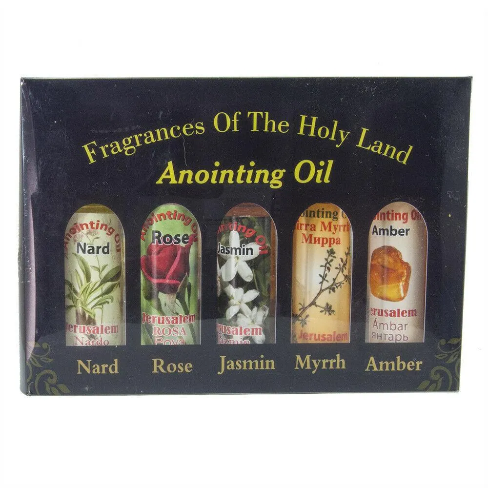 Holy Land Anointing Oils Mix: Myrrh, Rose, Nard, Jasmine, and Amber