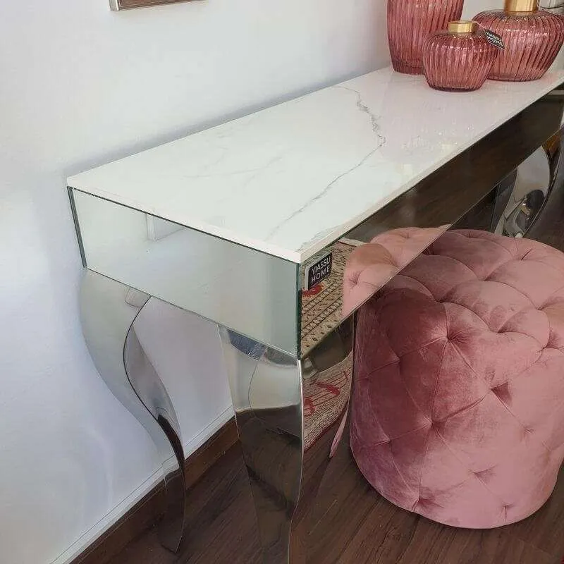 “Lia” Italian Marble Console