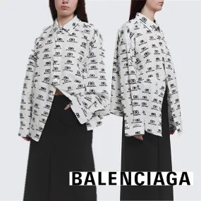 BALENCIAGA Silk Long Sleeves with Monogram Logo