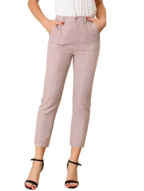 High Elastic Waist Back Ankle Length Pants