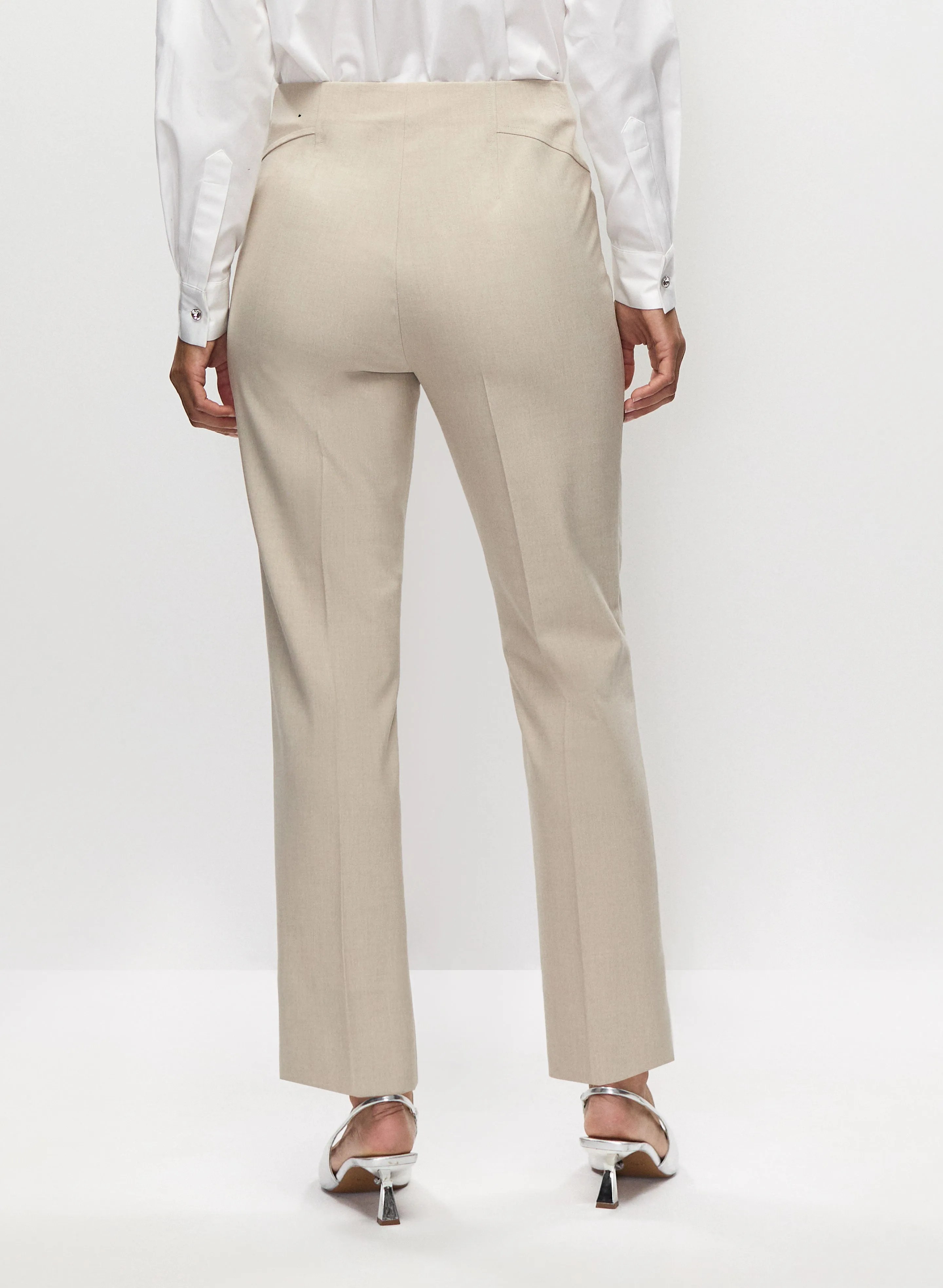 Amber-Colored Ankle Pants