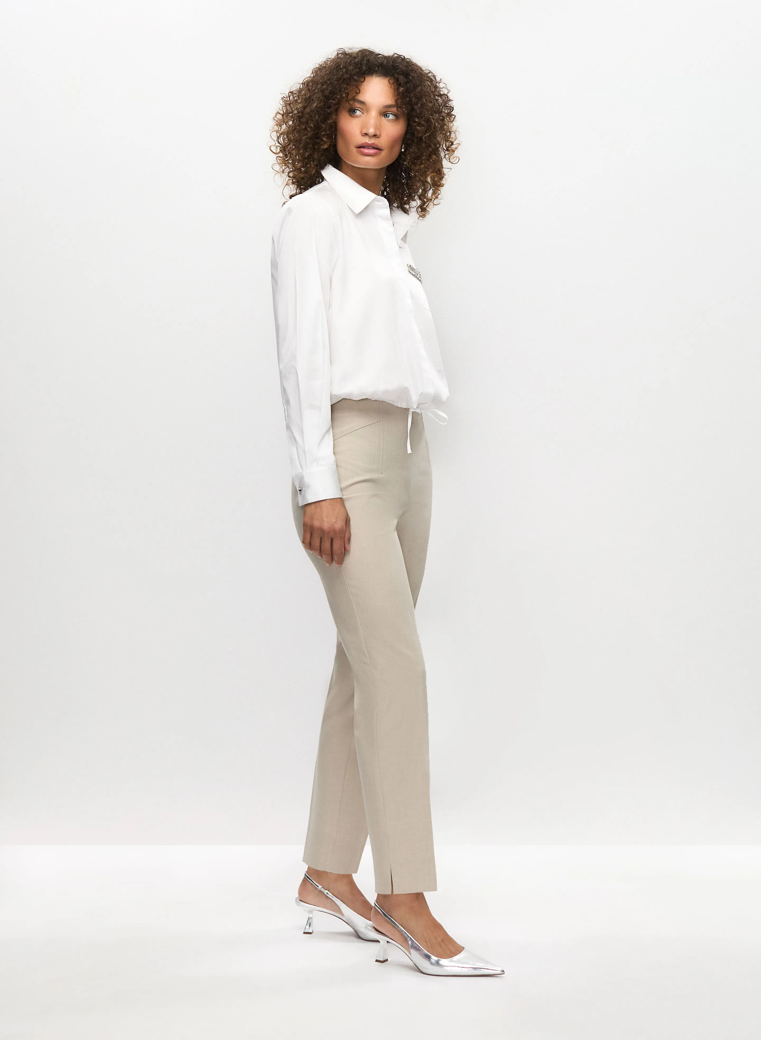 Amber-Colored Ankle Pants