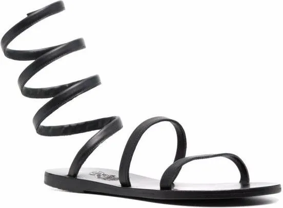 Ofis Ankle-Wrap Sandals Black