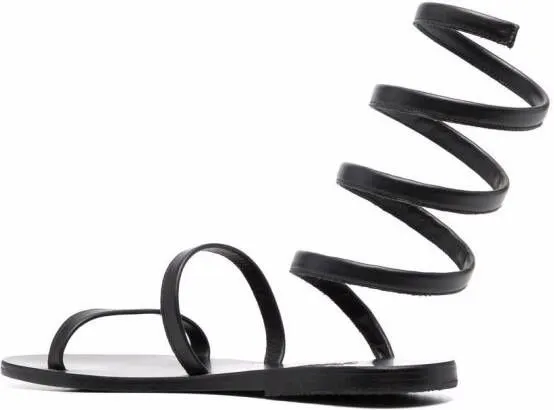 Ofis Ankle-Wrap Sandals Black