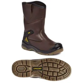 AP305 Waterproof Rigger Boot, Ankle Pads and Mid Sole Brown Leather