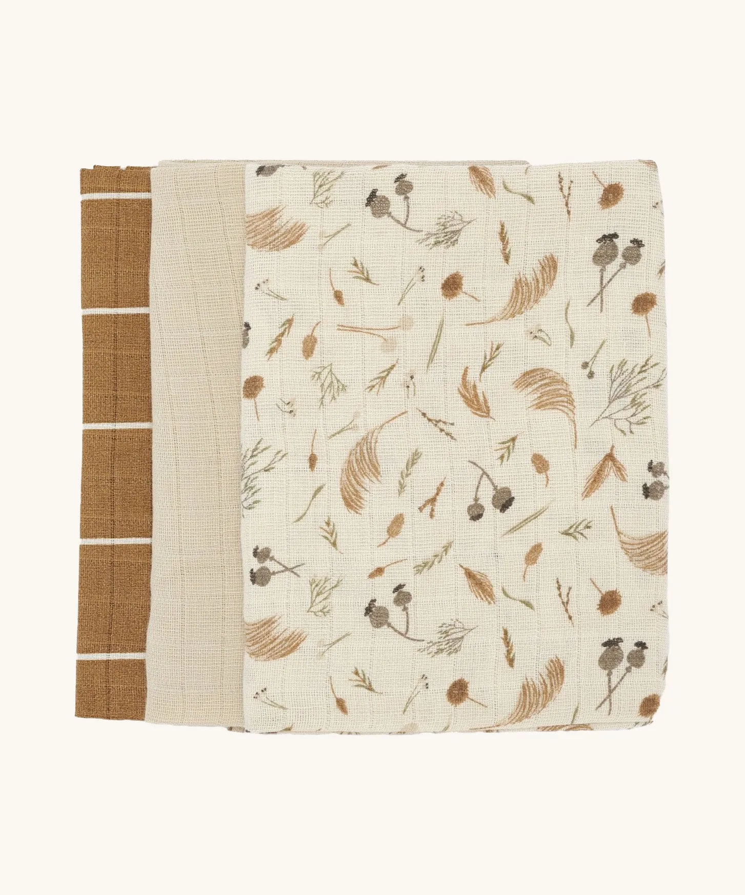 Avery Row Baby Muslin Squares Set of 3 - Grasslands