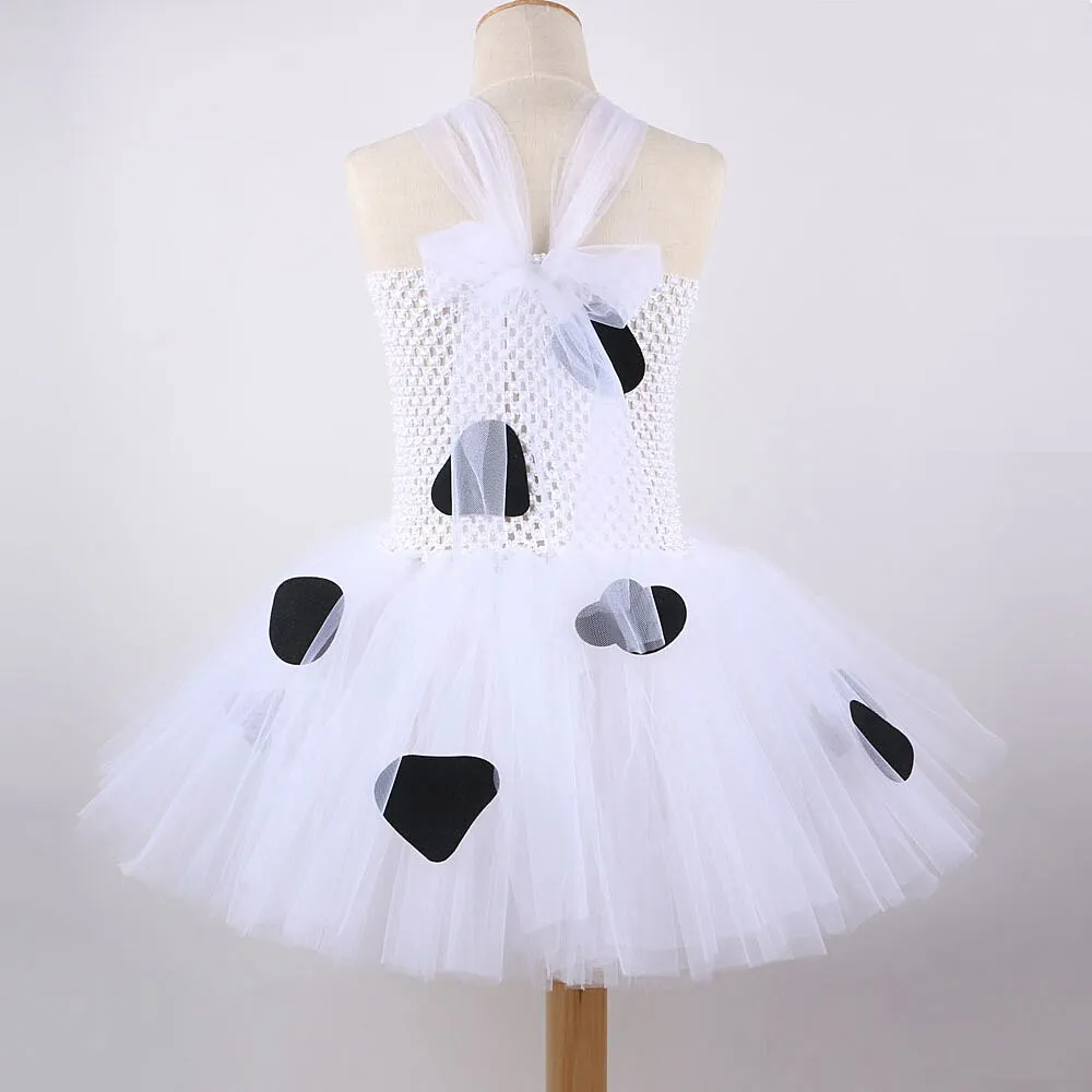 Milk Cow Tutu Dress for Toddler Girls with Animal Theme