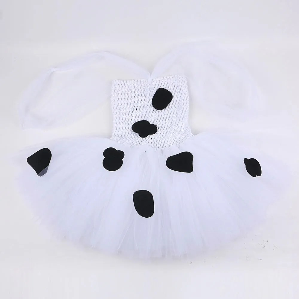 Milk Cow Tutu Dress for Toddler Girls with Animal Theme