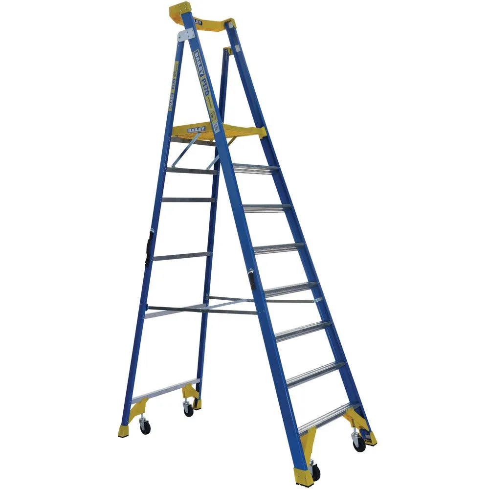 BAILEY 2.3m 170kg Fibreglass Job Station Platform Stepladder