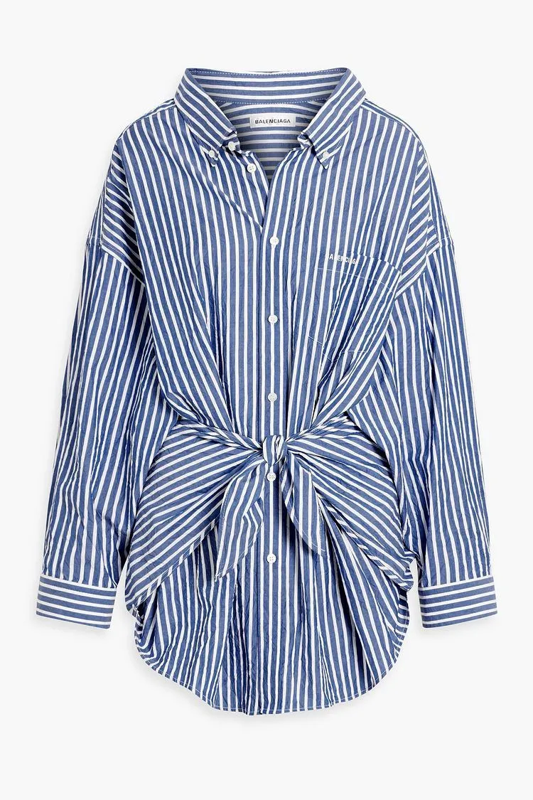 Cotton Long Sleeves with Stripes for Casual Street Style by BALENCIAGA