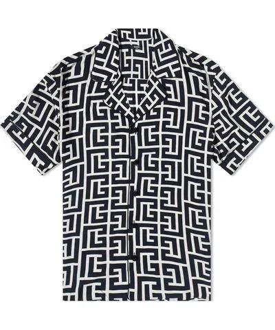 Balmain Men's Monogram Vacation Shirt