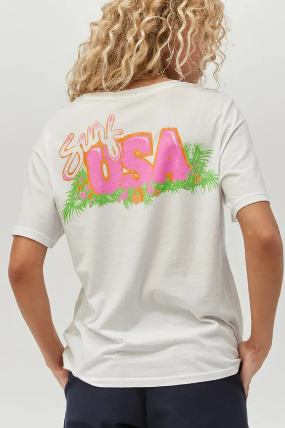 Boyfriend tee with Beach Boys Surf USA design