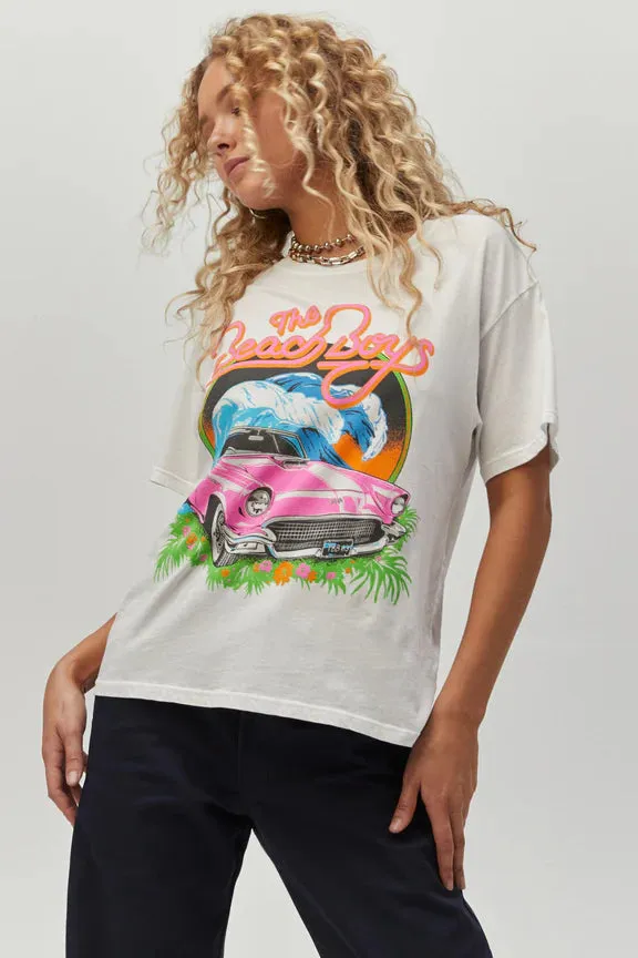 Boyfriend tee with Beach Boys Surf USA design