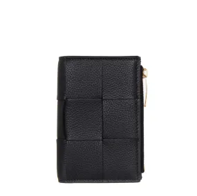 Black Bi-Fold Zip Wallet