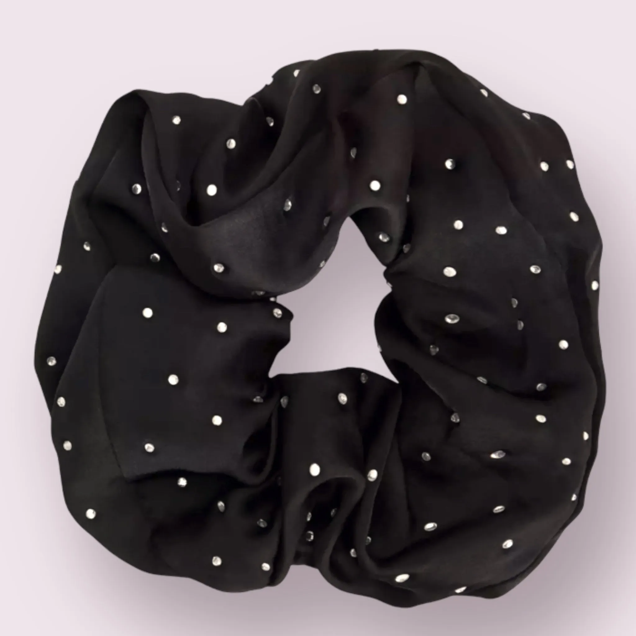 Black Satin Scrunchie