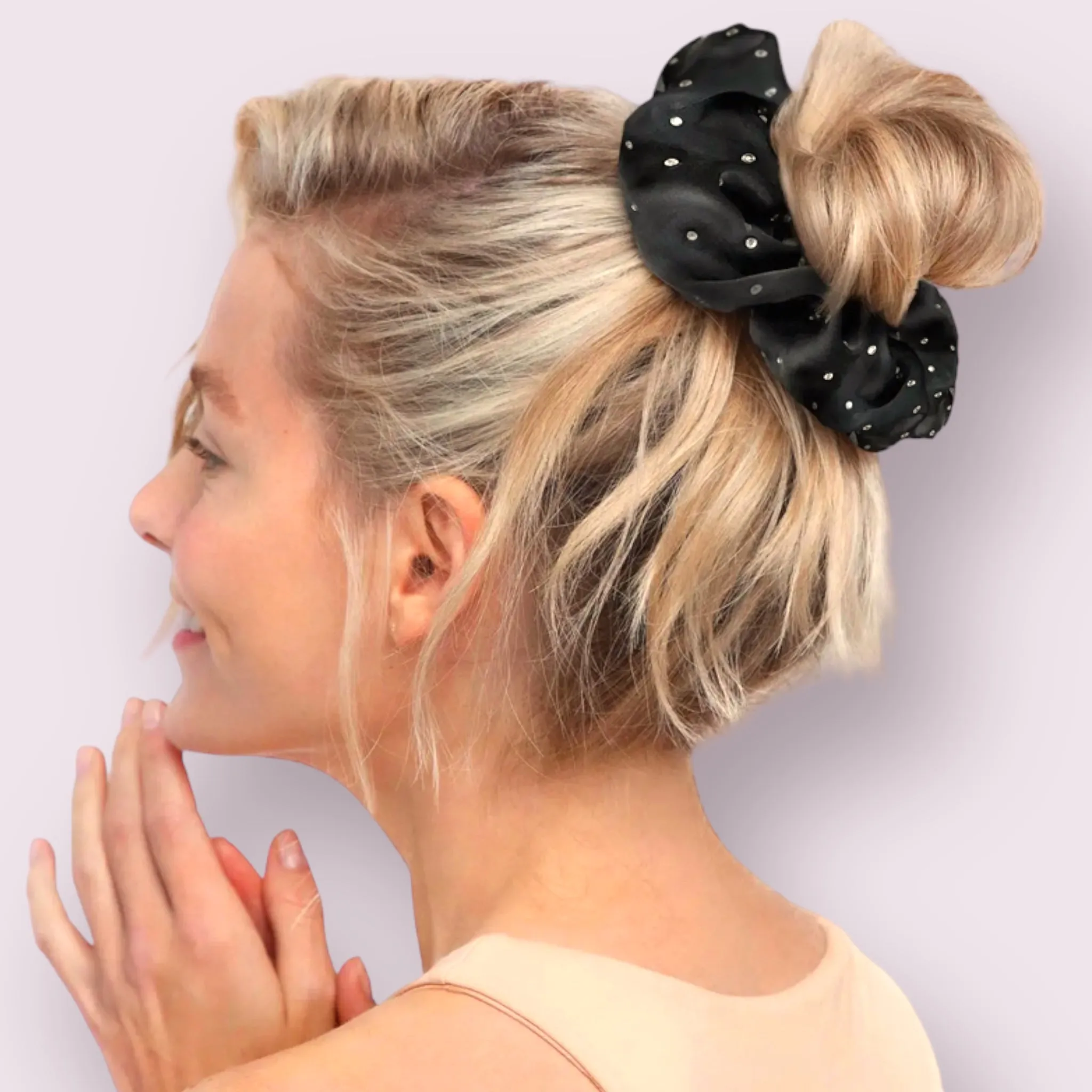 Black Satin Scrunchie