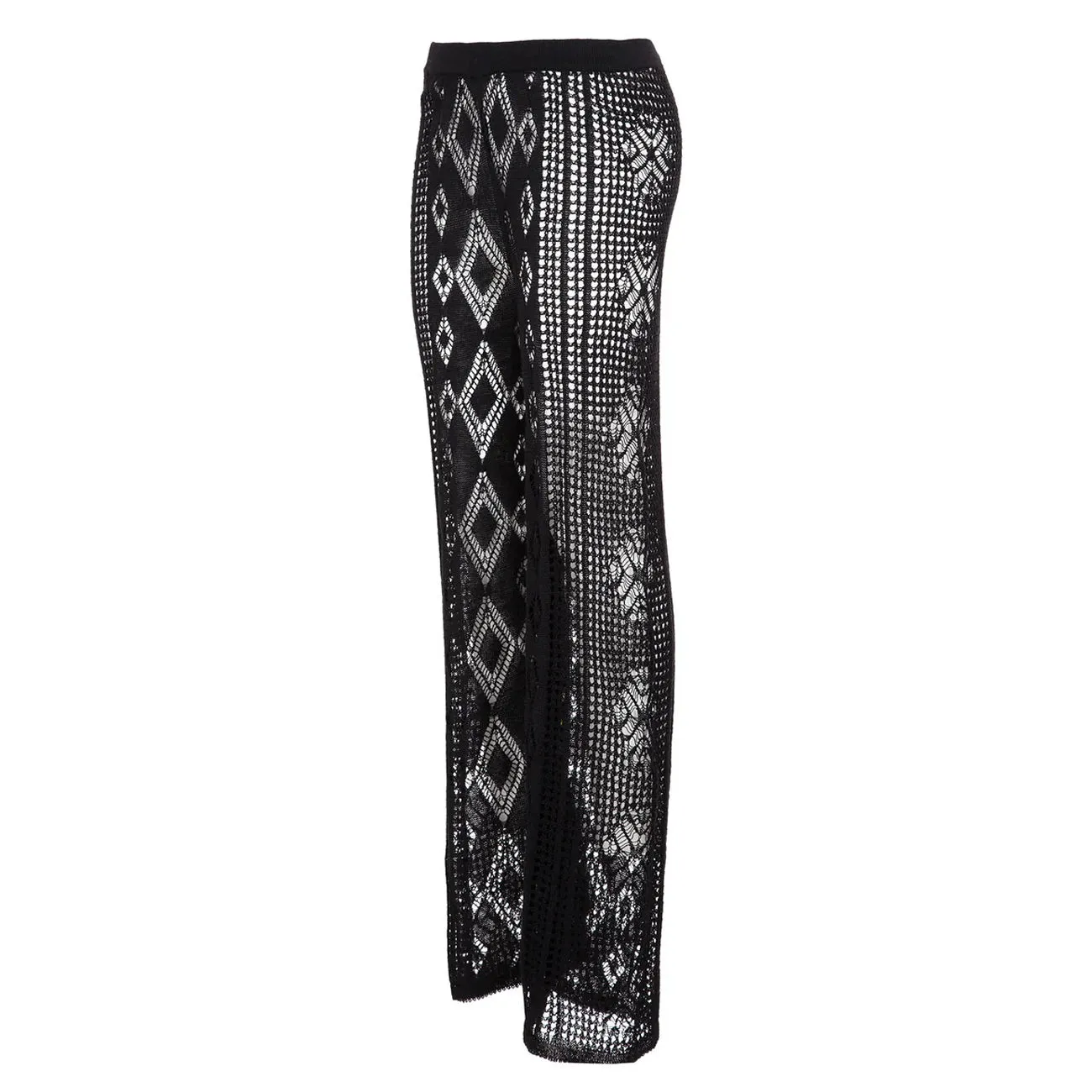 LINO PUNTO PIZZO Pants for Women in Nero