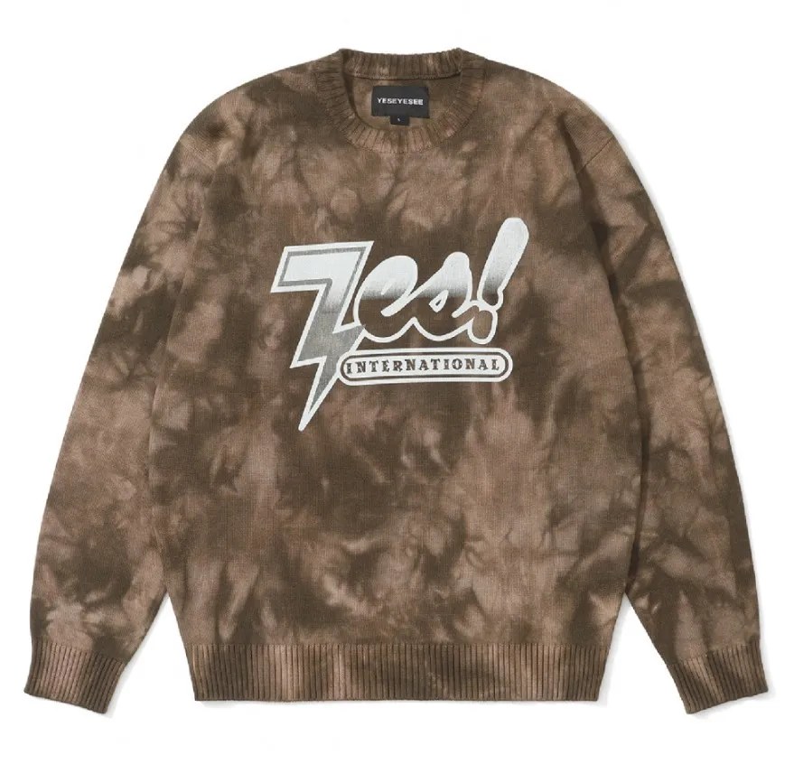 Bleached Knit Crewneck by YESEYESEE