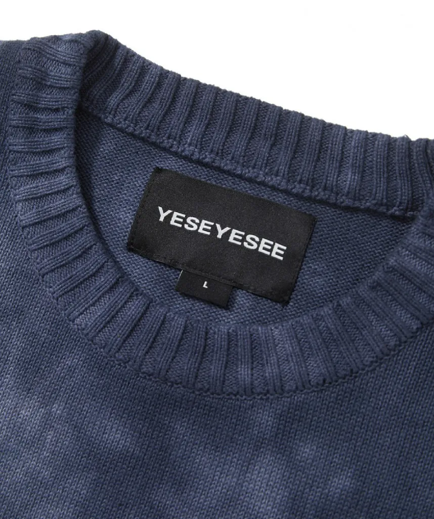 Bleached Knit Crewneck by YESEYESEE