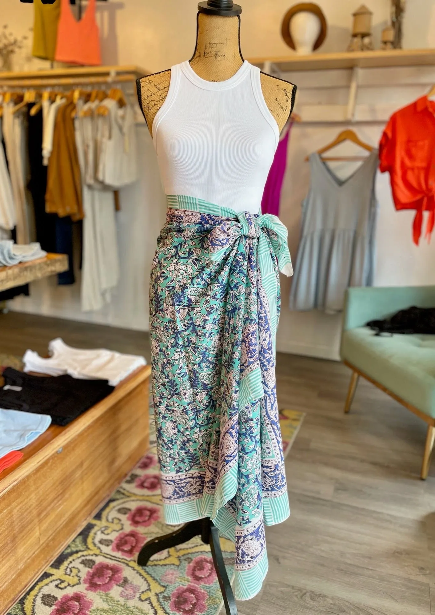 Printed Block Design Sarong