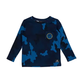 Rock Your Baby Blue Peace Brother Long Sleeve Tee