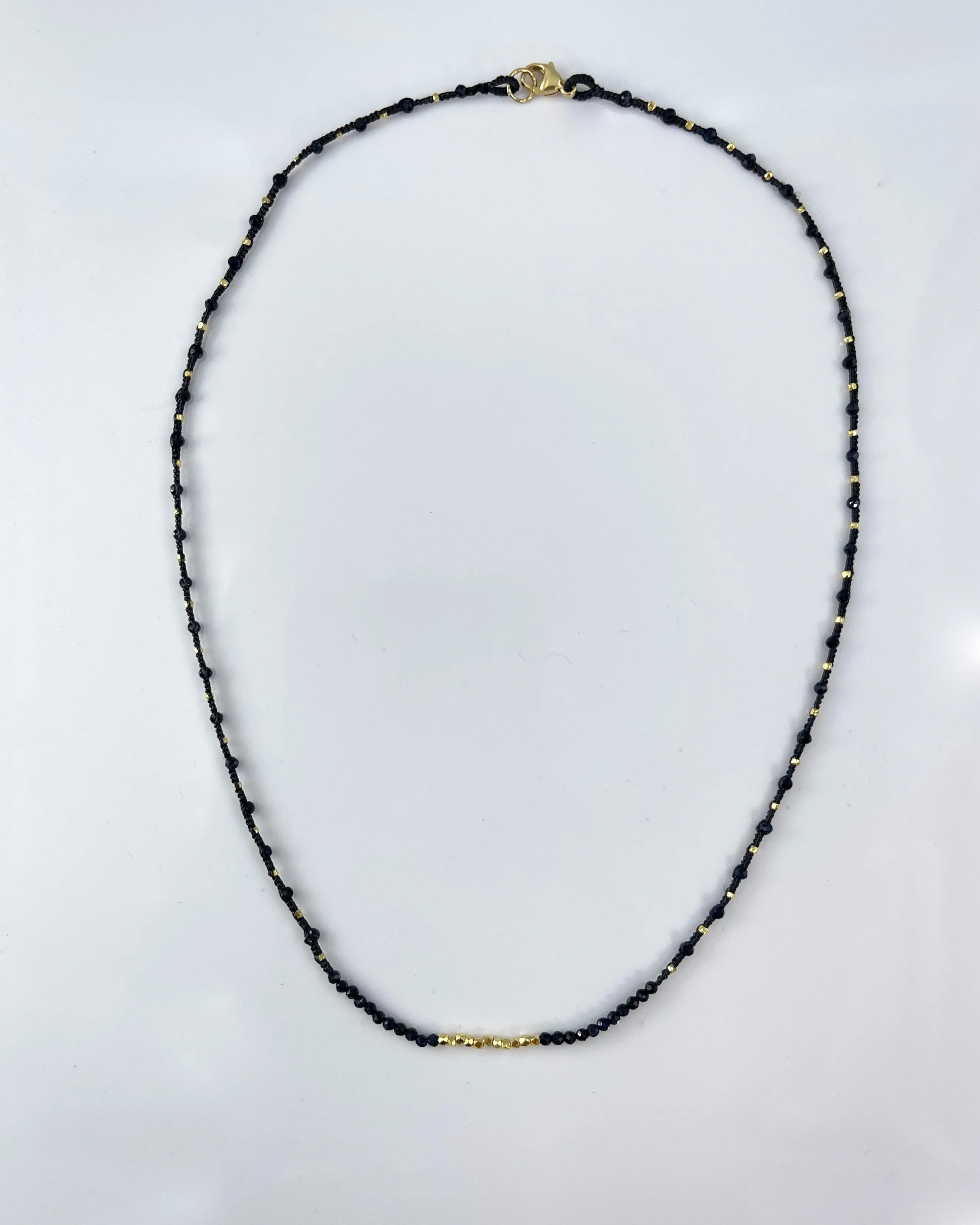 Blue Sapphire & 14K Beads Necklace