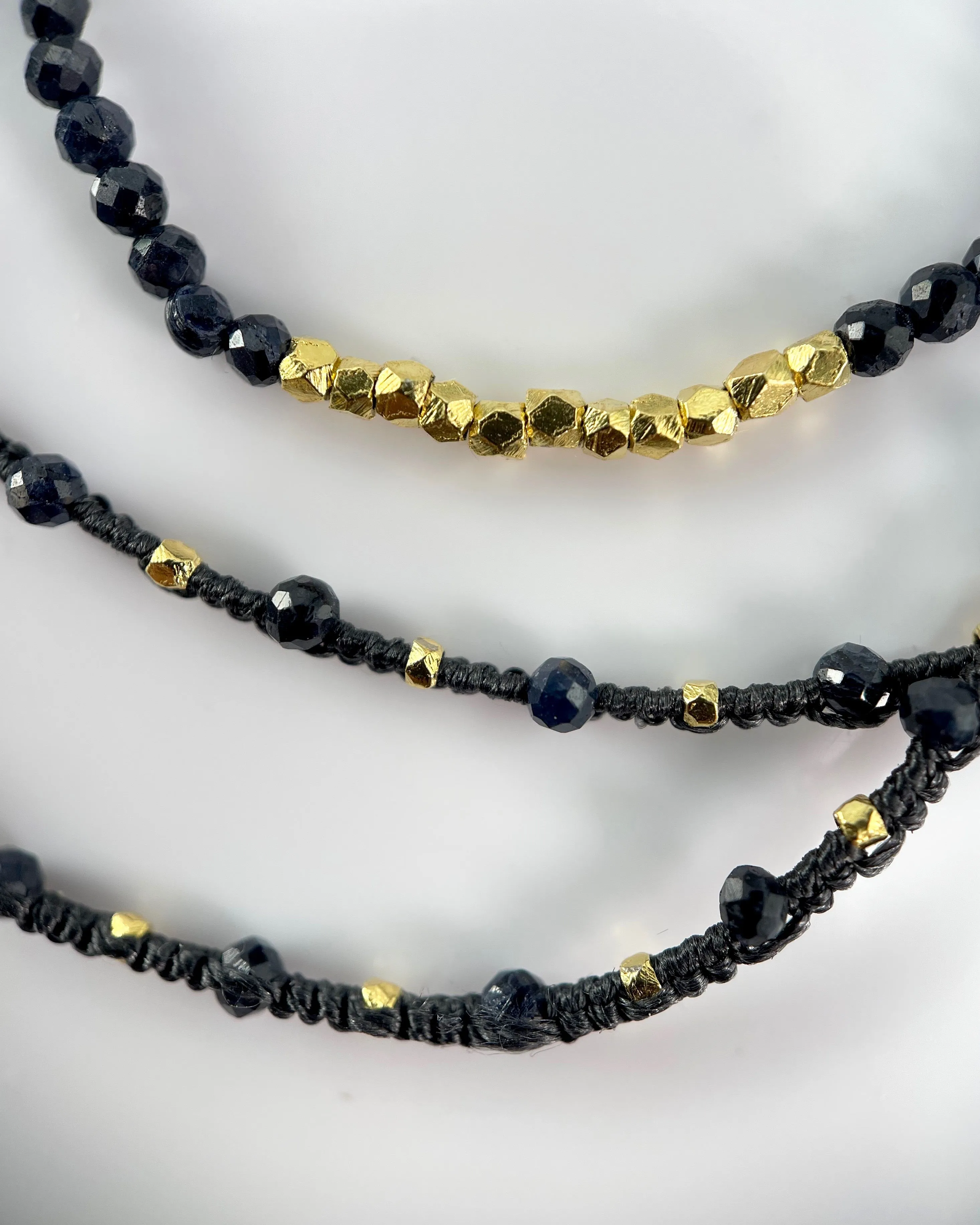 Blue Sapphire & 14K Beads Necklace