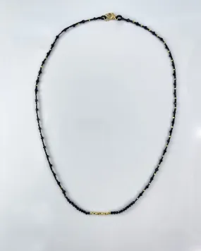 Blue Sapphire & 14K Beads Necklace