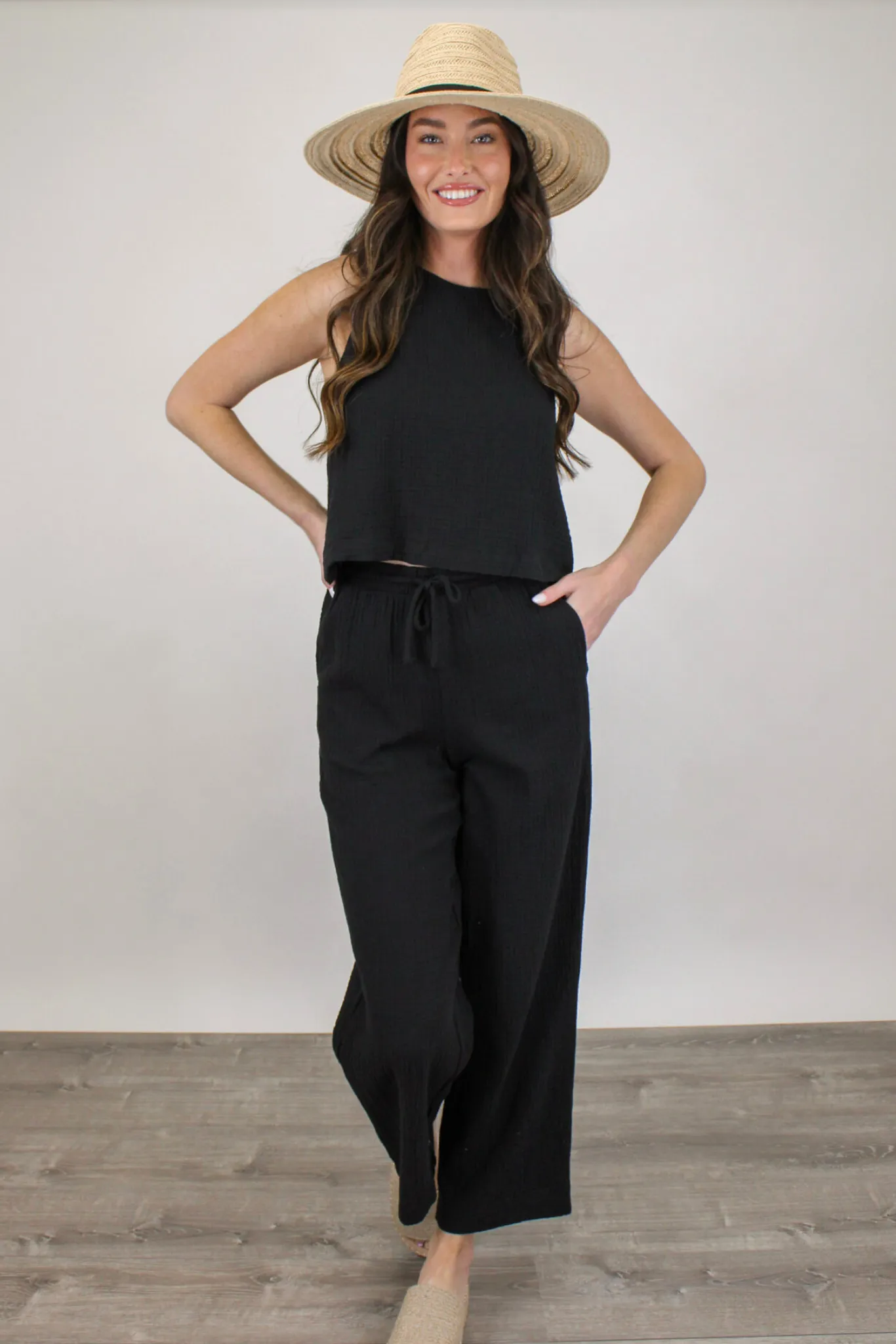 Gauze Pant in Black by Z Supply