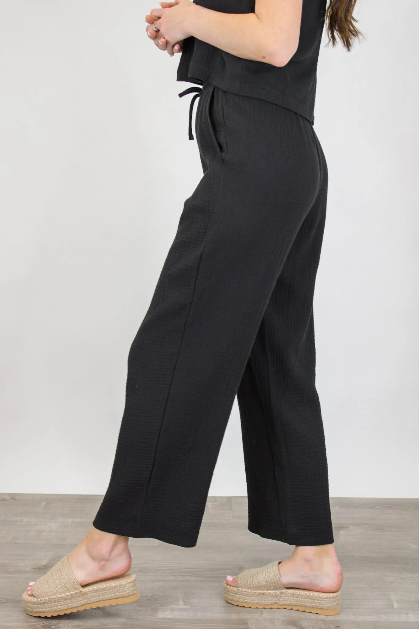 Gauze Pant in Black by Z Supply