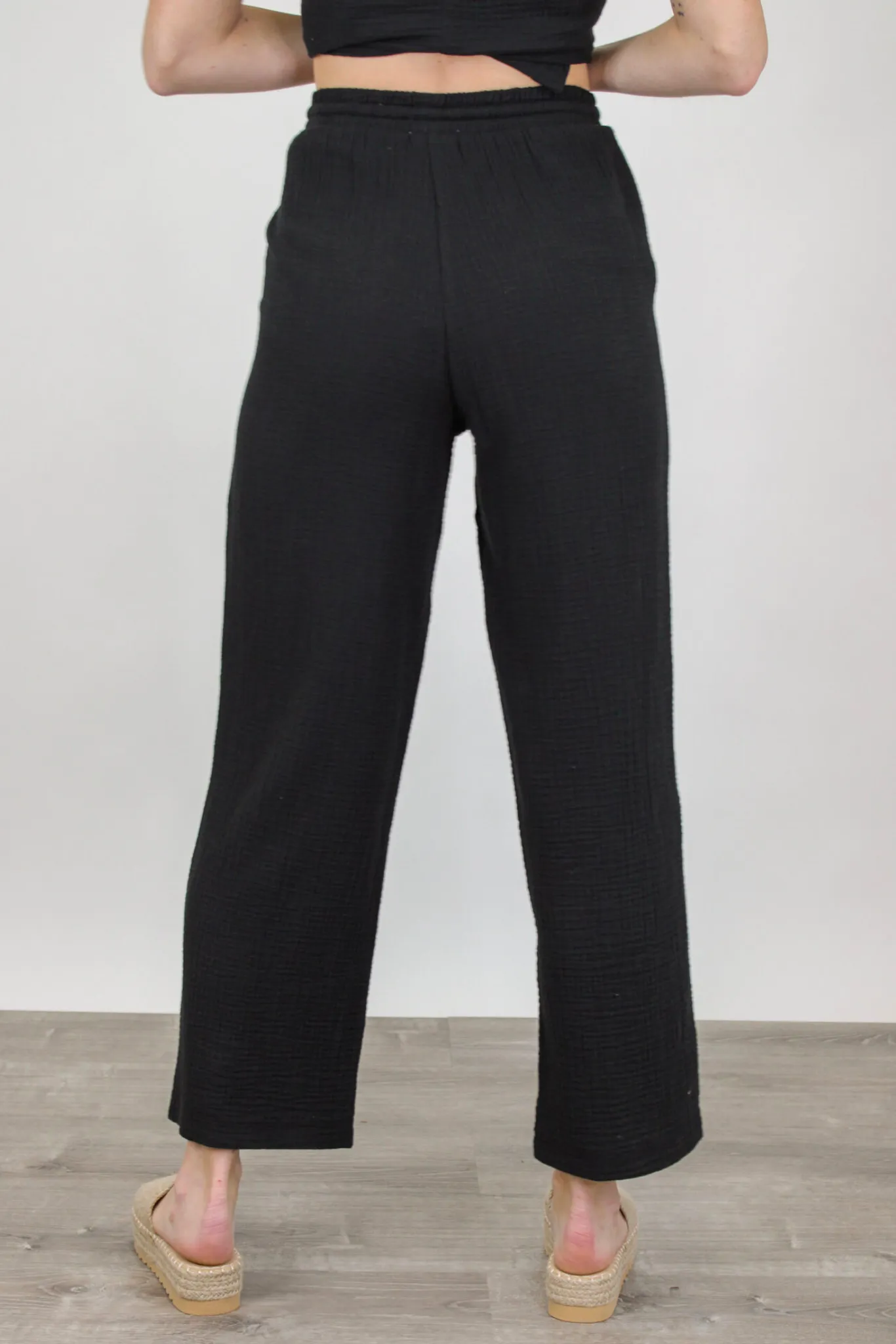 Gauze Pant in Black by Z Supply