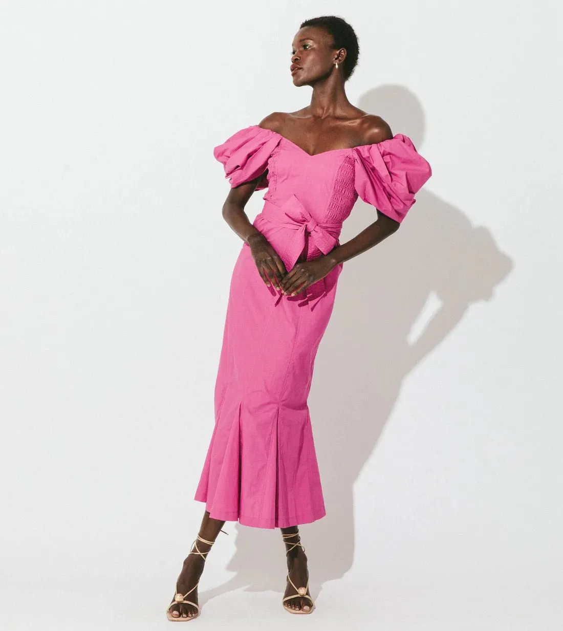 Bright Pink Cleobella Malina Midi Dress