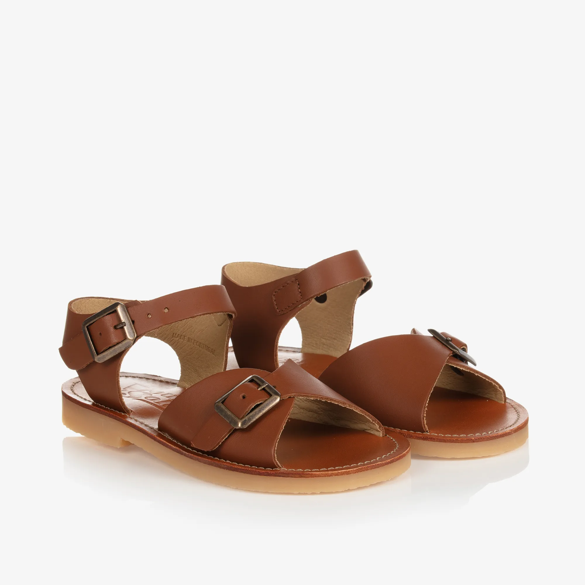 Brown Buckle Sandals