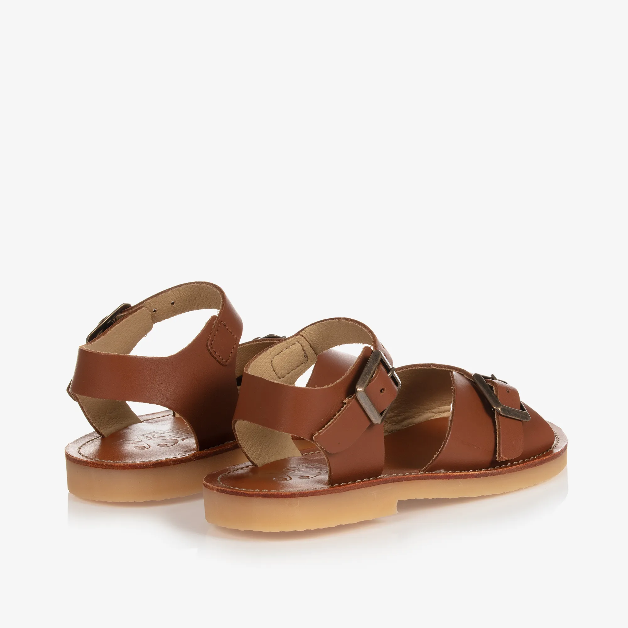 Brown Buckle Sandals