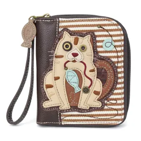 Brown Stripe Cat Gen II Zip Wallet