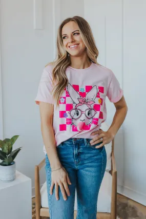 Graphic Tee with Bubble Bunny Design - Available in 2 Styles