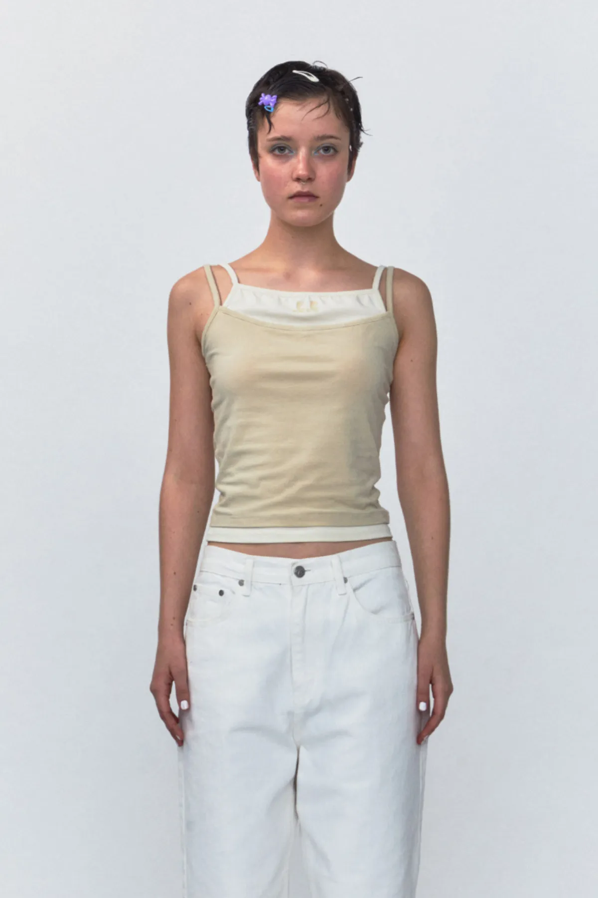 Recreation Street Style Plain Cotton Logo Tanks & Camisoles