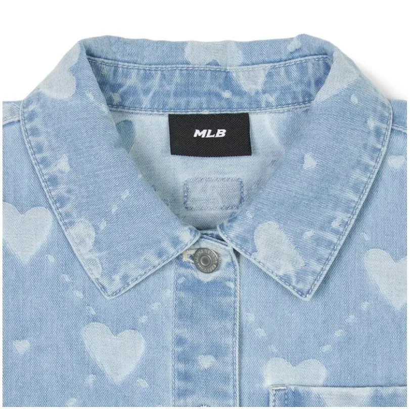 MLB Korea Denim Logo Shirts & Blouses for Casual Street Style