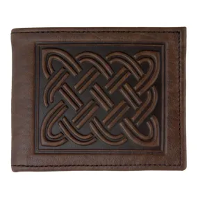 Celtic Braid Leather Wallet in Chocolate