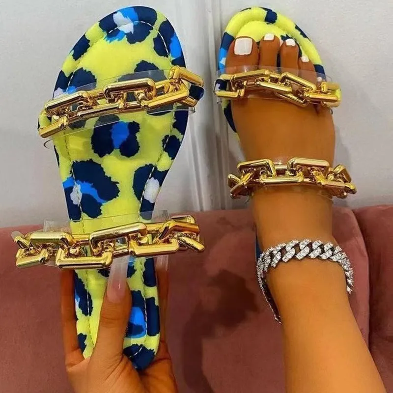 Chain Buckle Sandals