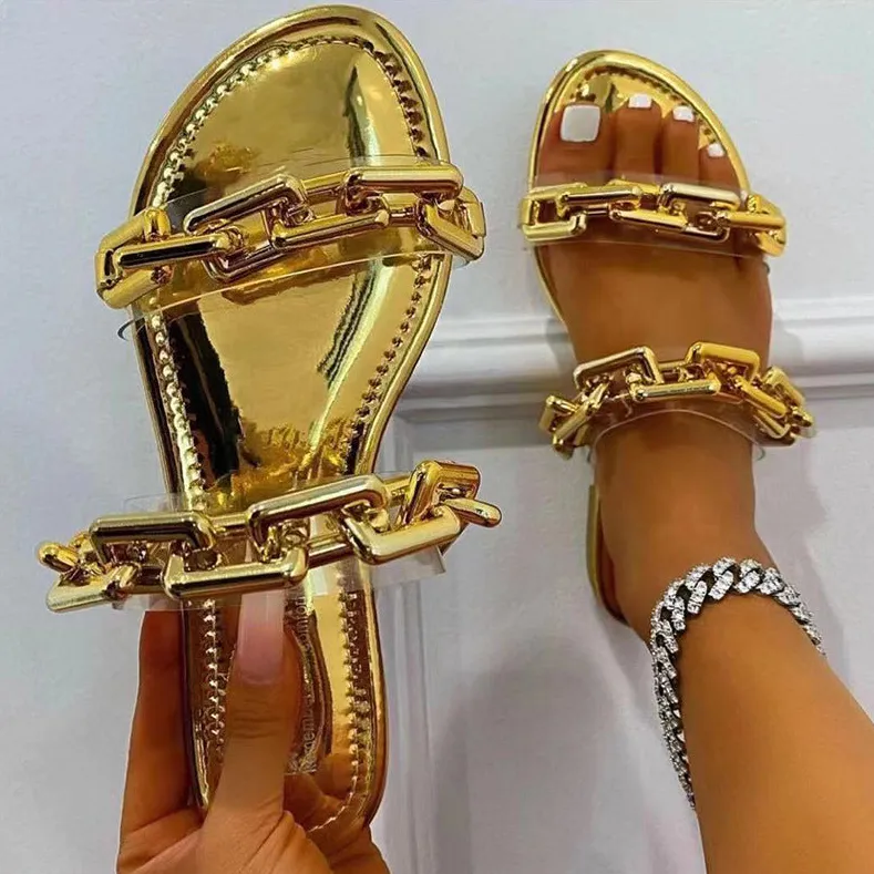 Chain Buckle Sandals