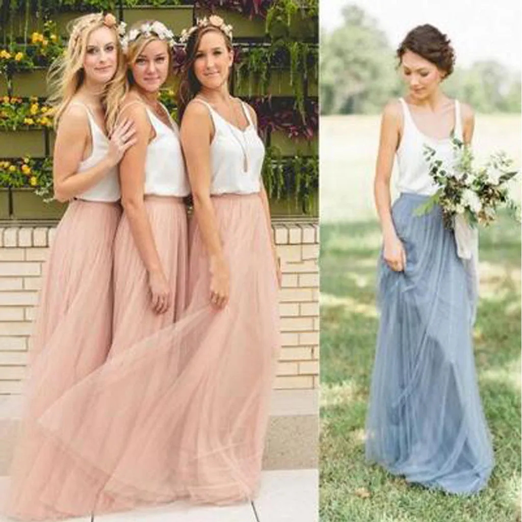 Summer Country Sleeveless Bridesmaid Dress