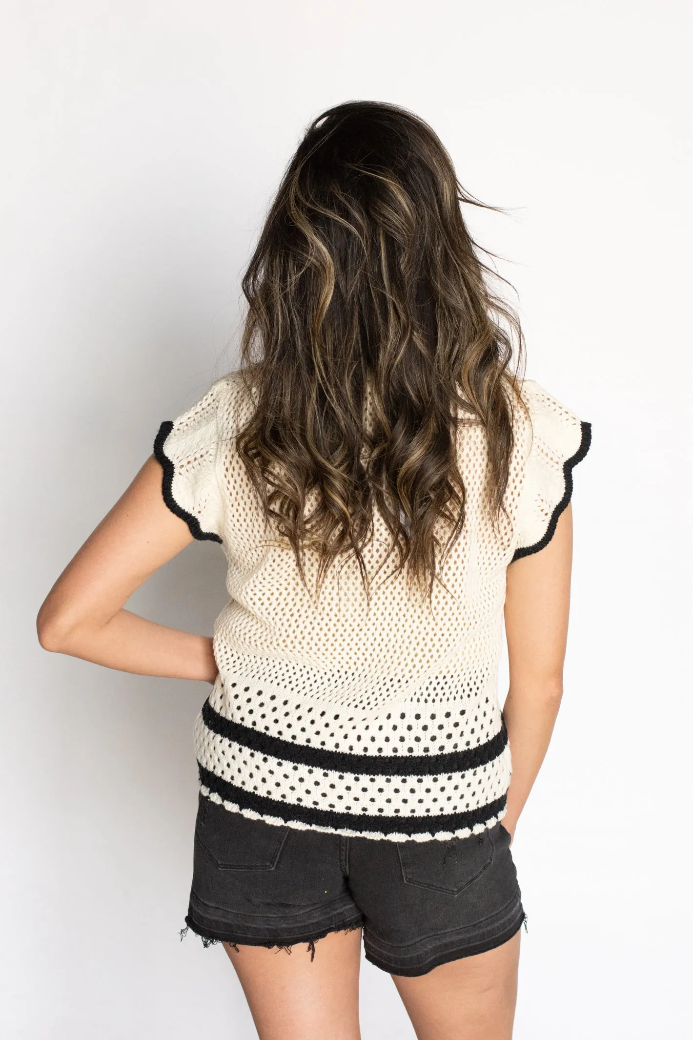 Classy Ruffle Knit Top