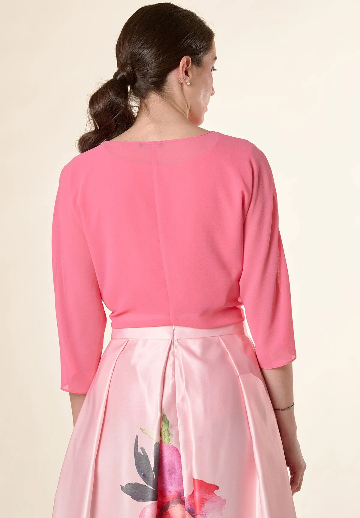 Pink Coral Tulle Shrug